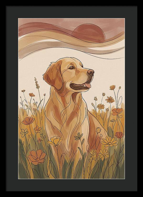Golden Retriever In A Field