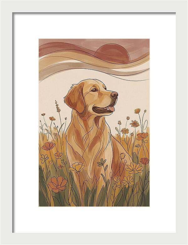 Golden Retriever In A Field