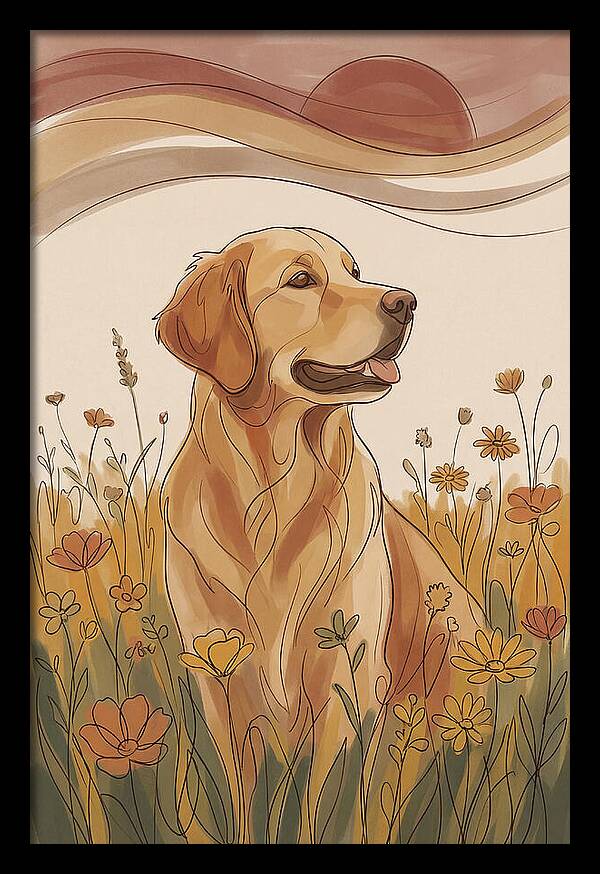 Golden Retriever In A Field