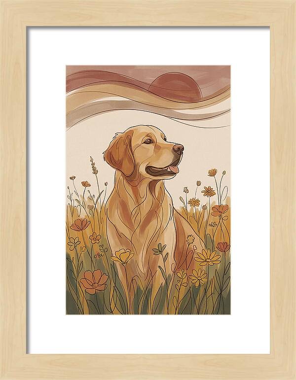 Golden Retriever In A Field