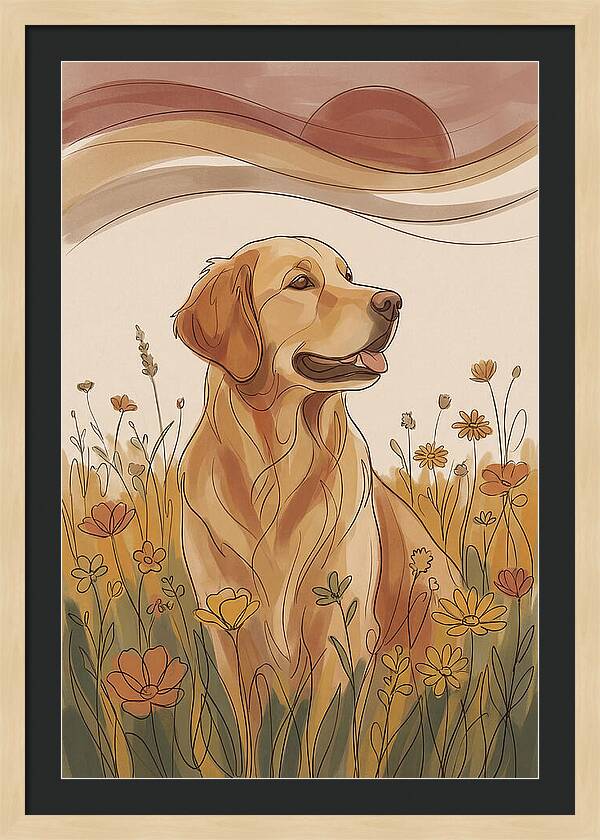 Golden Retriever In A Field