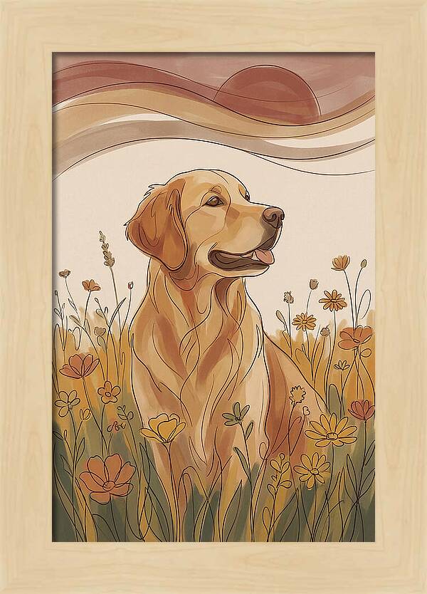 Golden Retriever In A Field