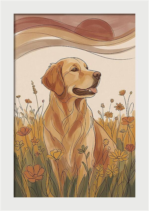 Golden Retriever In A Field