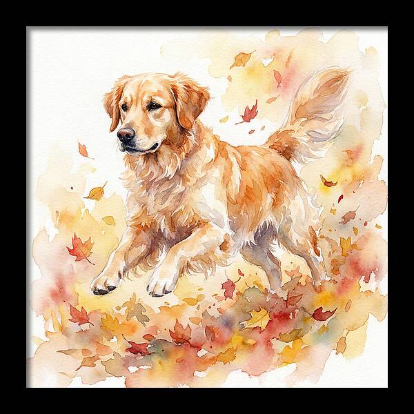 Golden Retriever In Autumn