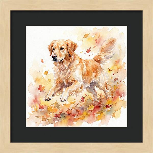 Golden Retriever In Autumn