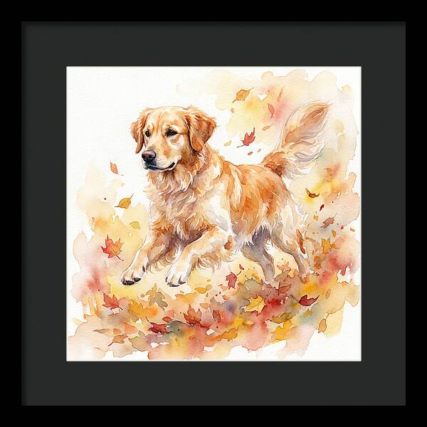Golden Retriever In Autumn