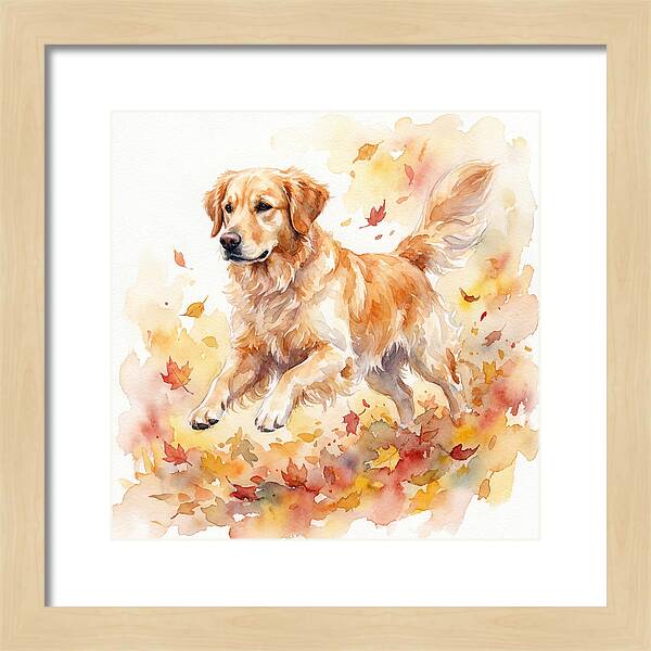 Golden Retriever In Autumn