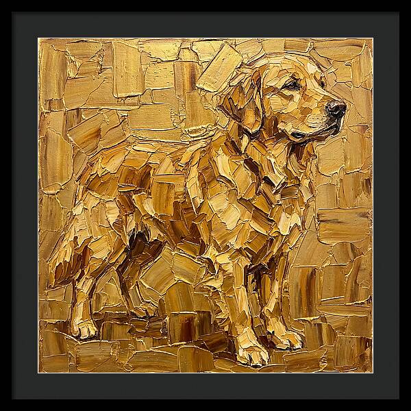 Golden Retriever In Golden Hues
