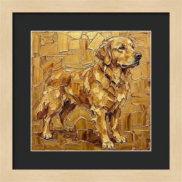 Golden Retriever In Golden Hues