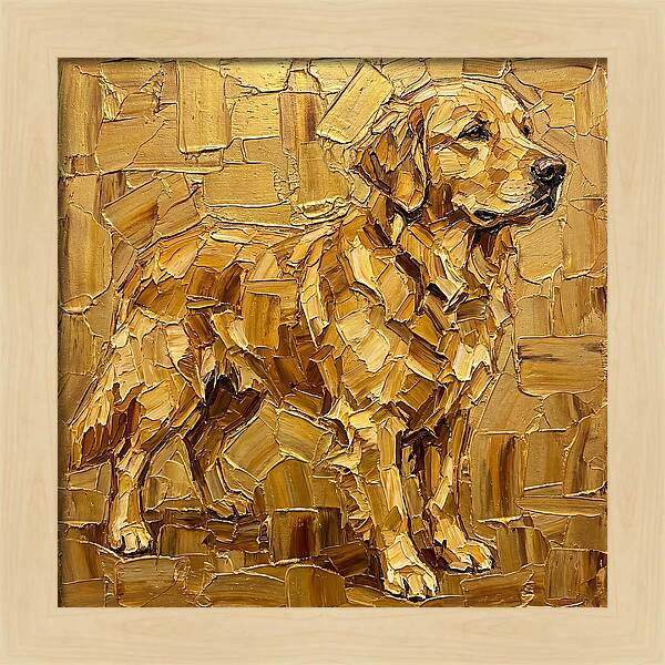 Golden Retriever In Golden Hues