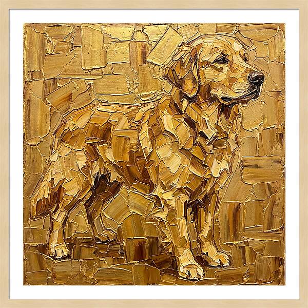 Golden Retriever In Golden Hues