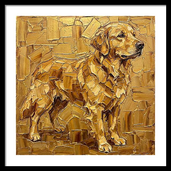 Golden Retriever In Golden Hues