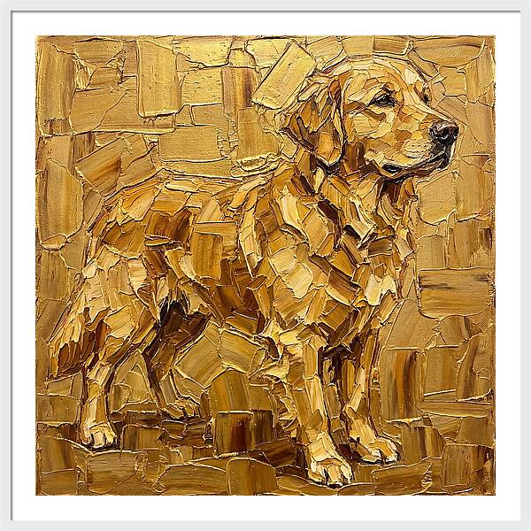 Golden Retriever In Golden Hues