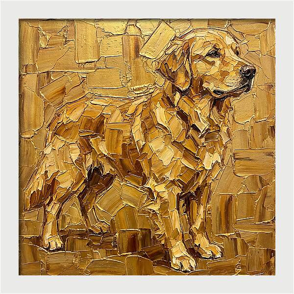 Golden Retriever In Golden Hues