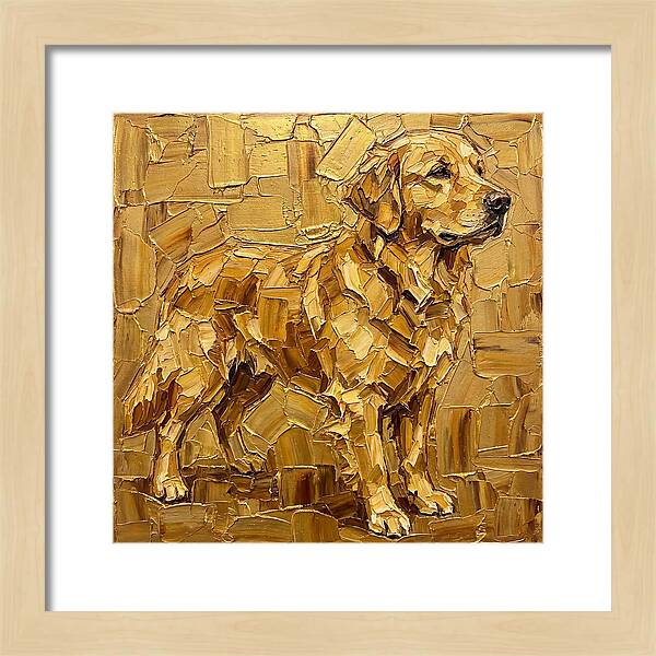 Golden Retriever In Golden Hues