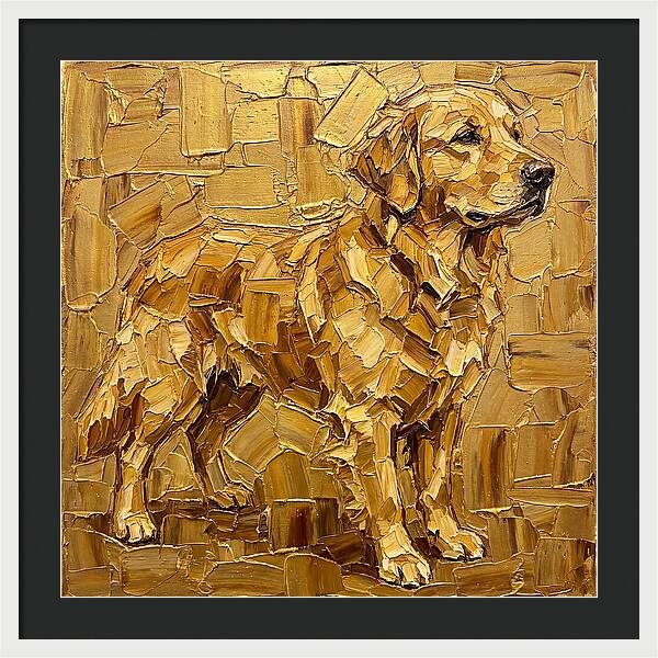 Golden Retriever In Golden Hues