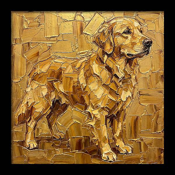 Golden Retriever In Golden Hues