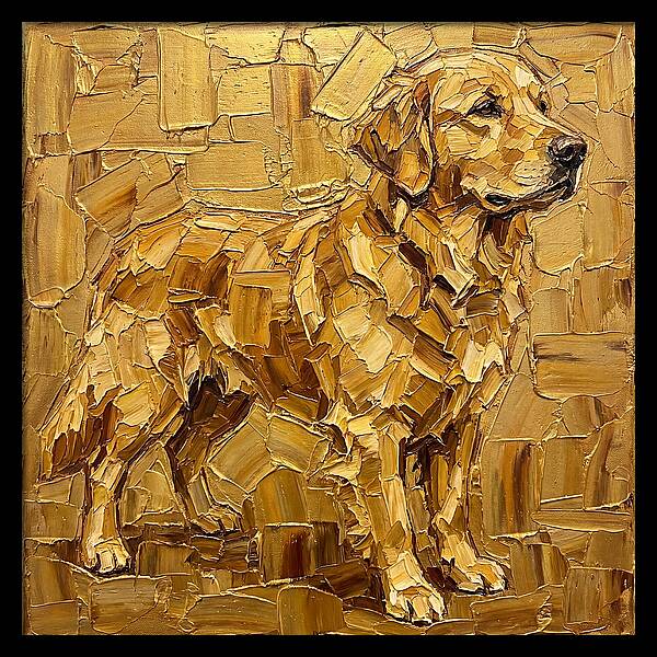 Golden Retriever In Golden Hues