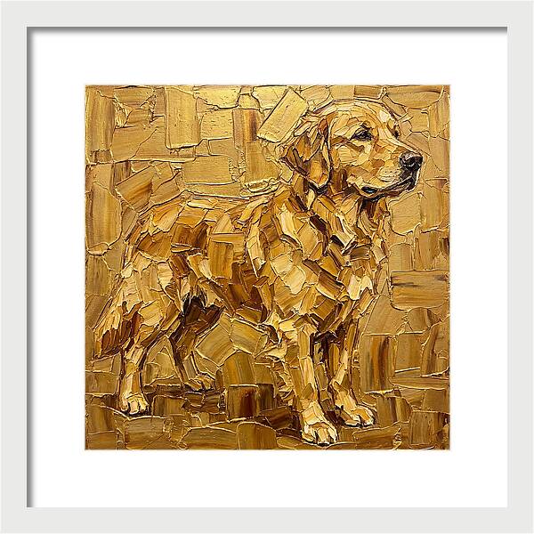 Golden Retriever In Golden Hues