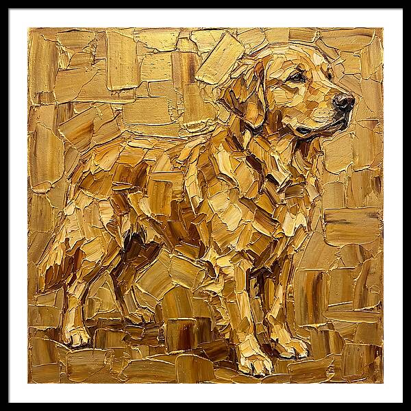 Golden Retriever In Golden Hues