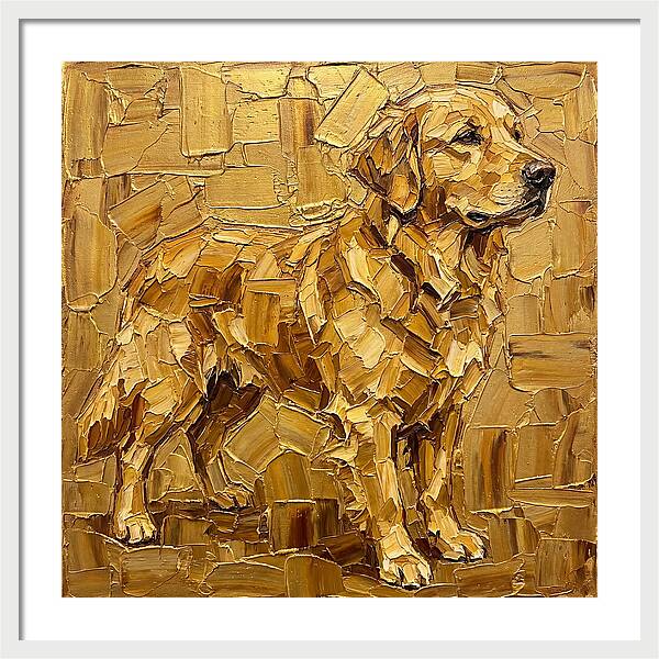 Golden Retriever In Golden Hues
