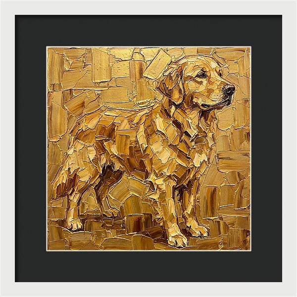 Golden Retriever In Golden Hues