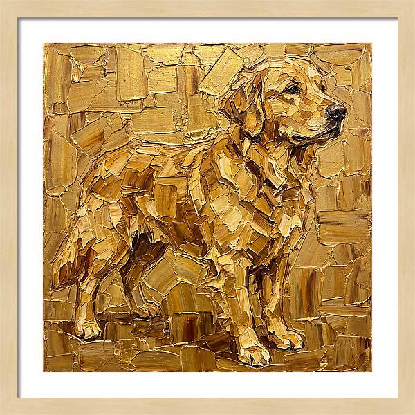 Golden Retriever In Golden Hues