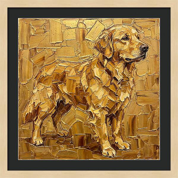 Golden Retriever In Golden Hues