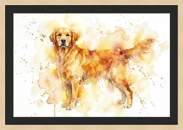 Golden Retriever Watercolor Delight