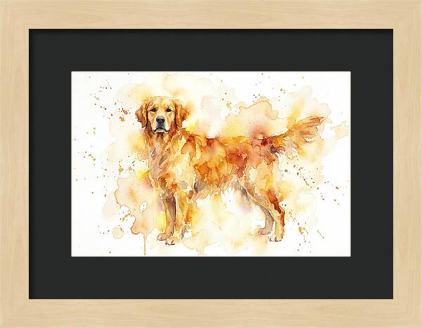 Golden Retriever Watercolor Delight