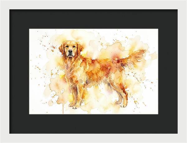 Golden Retriever Watercolor Delight