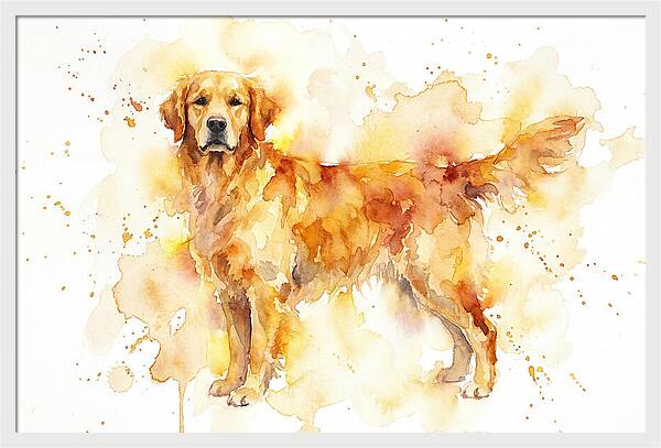 Golden Retriever Watercolor Delight