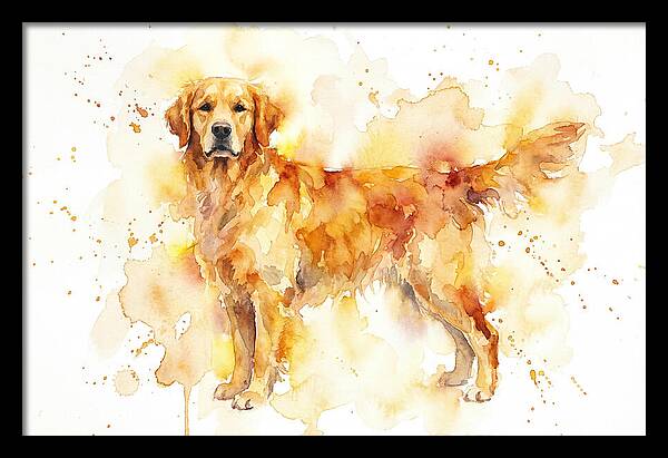 Golden Retriever Watercolor Delight