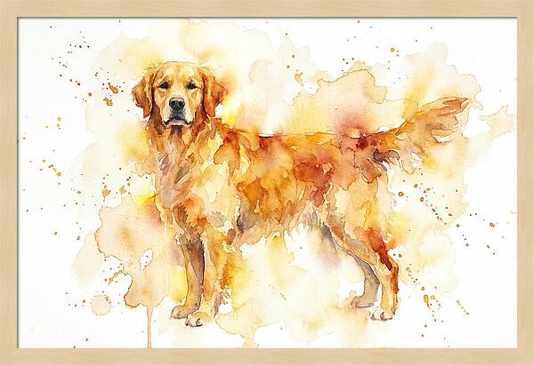 Golden Retriever Watercolor Delight