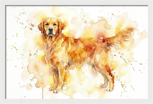 Golden Retriever Watercolor Delight