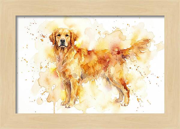 Golden Retriever Watercolor Delight