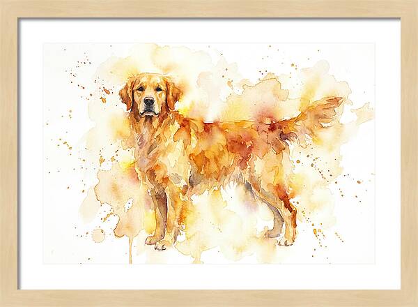 Golden Retriever Watercolor Delight