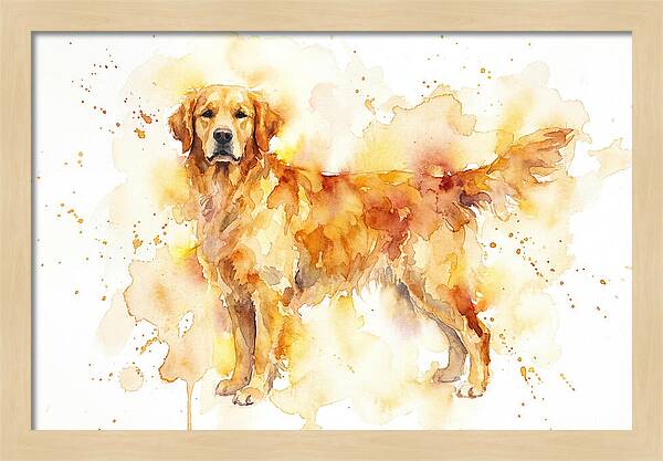 Golden Retriever Watercolor Delight
