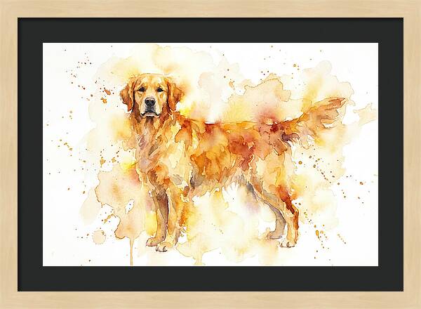 Golden Retriever Watercolor Delight