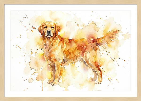 Golden Retriever Watercolor Delight