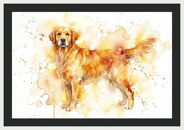 Golden Retriever Watercolor Delight