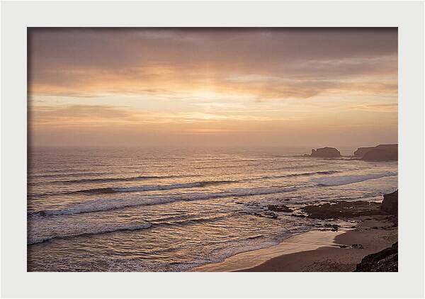 Golden Sunrise Over Calm Ocean