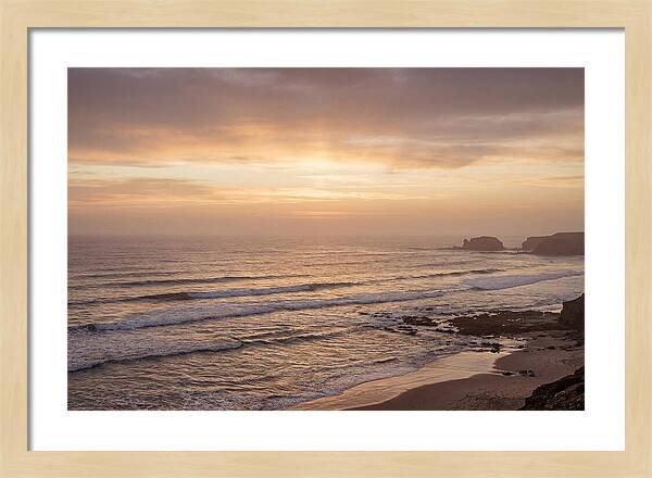 Golden Sunrise Over Calm Ocean