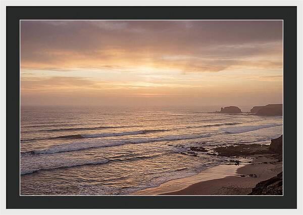 Golden Sunrise Over Calm Ocean