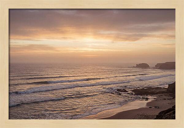 Golden Sunrise Over Calm Ocean