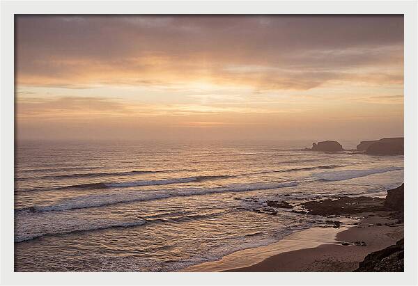 Golden Sunrise Over Calm Ocean
