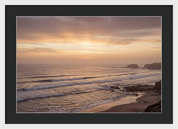 Golden Sunrise Over Calm Ocean