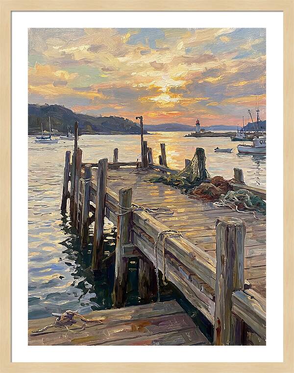 Golden Sunset Over Pier
