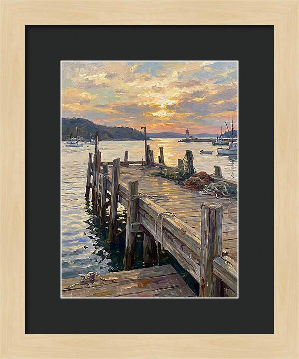 Golden Sunset Over Pier