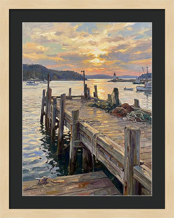 Golden Sunset Over Pier